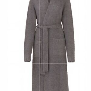 SKIMS Plush Long Wrap Robe in Heather Gray